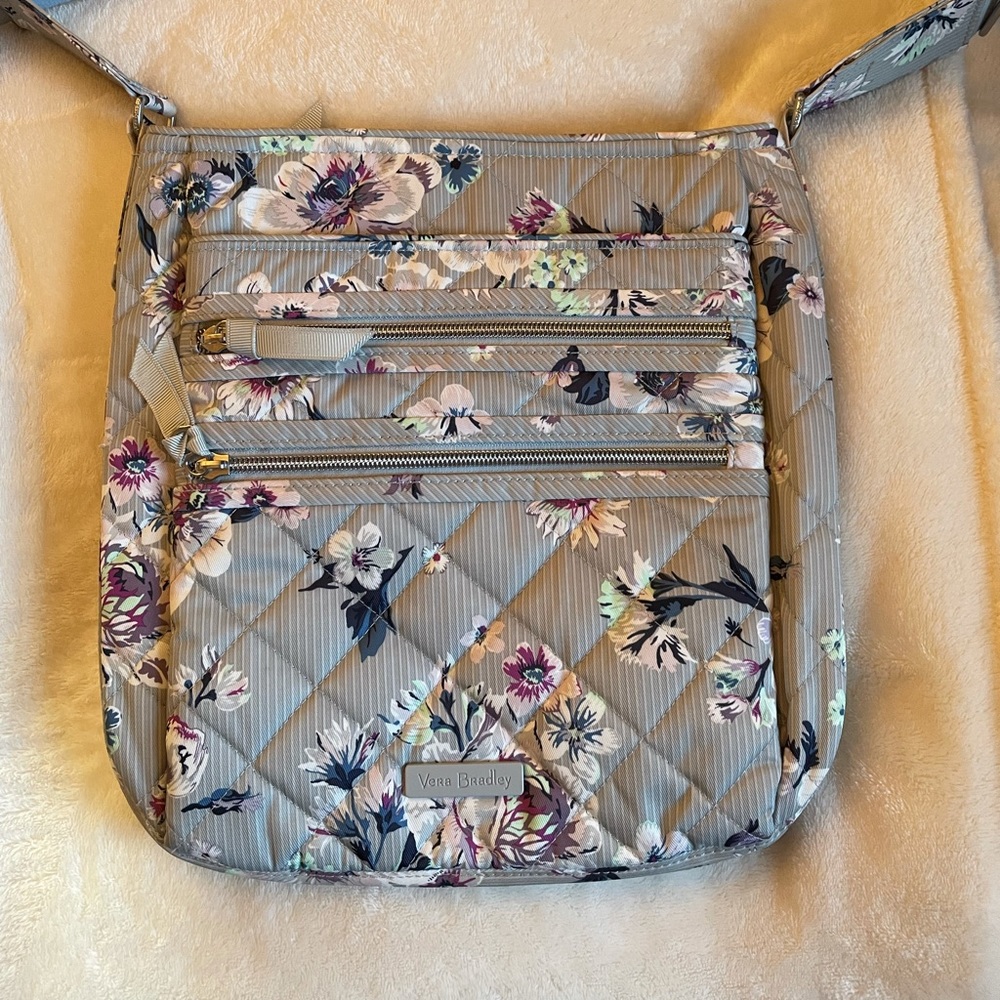 Vera Bradley Triple Zip Hipster Park Stripe